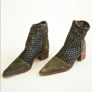 NWOT Free People | in The Loop Woven Boot Suede Leather-Size 41